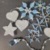 Assorted Glass Snowflake, Star, and Heart Christmas Ornaments - 2