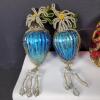 Assorted Glass Holiday Ornaments With Beaded and Mosaic Accents - 2