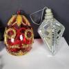 Assorted Glass Holiday Ornaments With Beaded and Mosaic Accents - 3