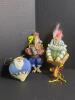 Whimsical Mixed-Media Animal and Santa Christmas Ornaments - 7