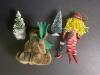 Assorted Plush Christmas Ornaments, Boyds Bear, Mouse, Frog, Doll - 5