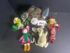 Assorted Plush Christmas Ornaments, Boyds Bear, Mouse, Frog, Doll - 8