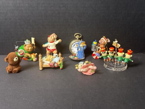 Hallmark Teddy Bear Christmas Ornaments, 1980s-1990s