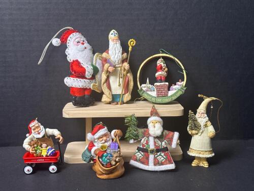 Christmas Santa Claus and St. Nicholas Ornament Collection