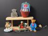Assorted Christmas Bear Ornaments and Lighted Tunnel of Love Ornament