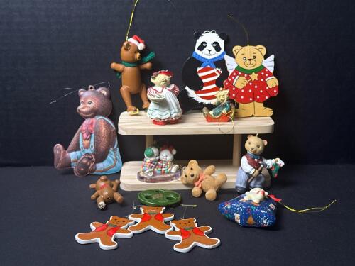 Assorted Bear and Teddy Bear Christmas Ornaments