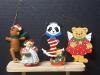 Assorted Bear and Teddy Bear Christmas Ornaments - 3