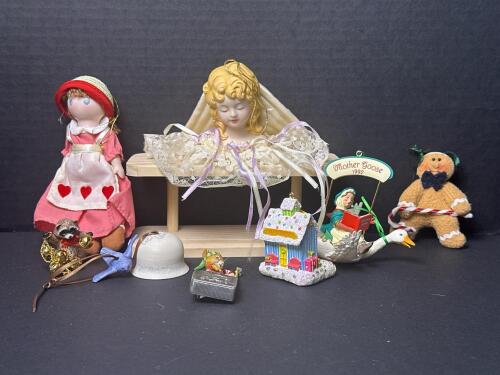 Assorted Christmas Ornaments and Holiday Figurines