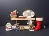 Assorted Christmas Ornaments Including Hallmark and Pinecone Santa