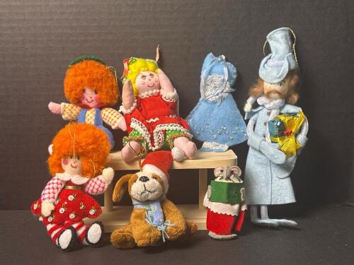 Assorted Handmade Felt and Plush Christmas Ornaments