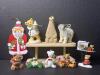 Assorted Bear and Holiday Ornaments, Mixed Materials
