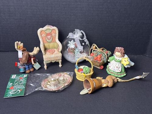 Squirrel and Flower Pot Figural Ornament