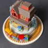 Enesco 1993 Christmas House Ornament with Train - 2