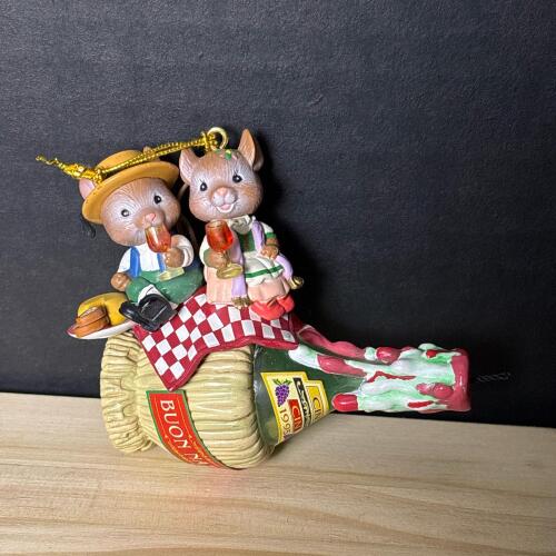 Enesco 1995 Buon Natale Mouse Ornament