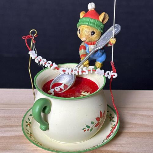 Enesco 1991 "Letters to Santa" Mouse Ornament