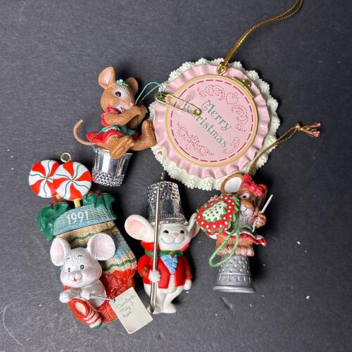Christmas Mouse Ornaments Assortment