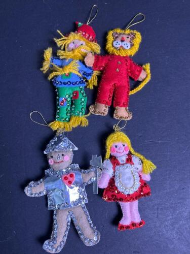 Handmade Wizard of Oz Character Felt Ornaments Sequin Trim