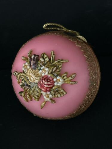 Vintage Western Germany Pink Floral Ornament