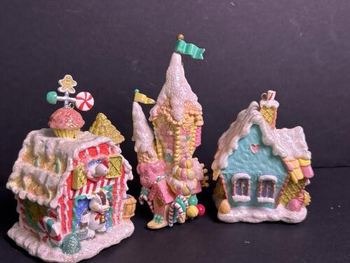 Glittered Candy-Themed Christmas Village Houses