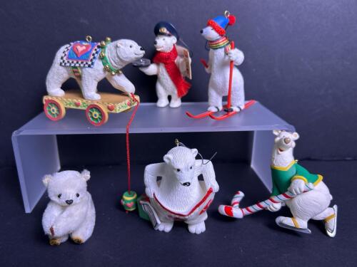 Vintage Polar Bear Christmas Ornaments