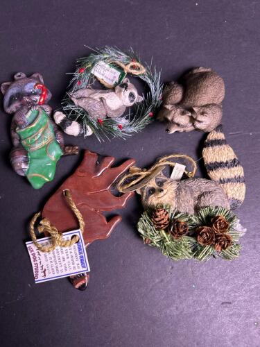 Raccoon Christmas Ornaments