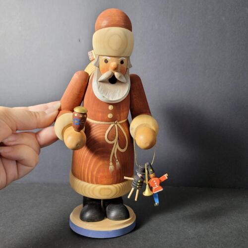 Vintage Wooden German Santa Incense Smoker in Erzgebirge Style