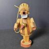 Wooden Smoker Figurine With Turban and Brass Pipe in the Style Of Erzgebirge