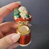 Santa Claus Trinket Box Ornament with Hinged Lid - 5