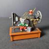 Sewing Machine Ornament With Mouse Figurine