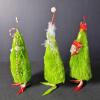 Whimsical Christmas Tree Figurines in Festive Attire - 4