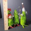 Whimsical Christmas Tree Figurines in Festive Attire - 5