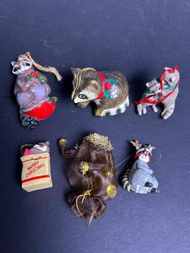 Animal Christmas Ornaments in Folk-Style Finish