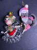 Handmade Felt and Fabric Christmas Ornaments, Mouse and Animal Designs - 2