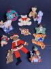 Assorted Teddy Bear Christmas Ornaments and Figurines