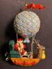 Santa Claus Hot Air Balloon Ornament with Reindeer