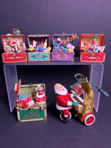 Hallmark Keepsake Christmas Toy Chest Ornaments and Santa Organ