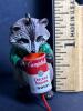 Pair of Raccoon Christmas Ornaments with Campbell's Soup Cans - 2