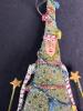 Whimsical Christmas Tree and Mandolin Figurine Ornaments - 3