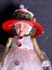 Whimsical Female Figurine Ornaments With Red Hats - 2