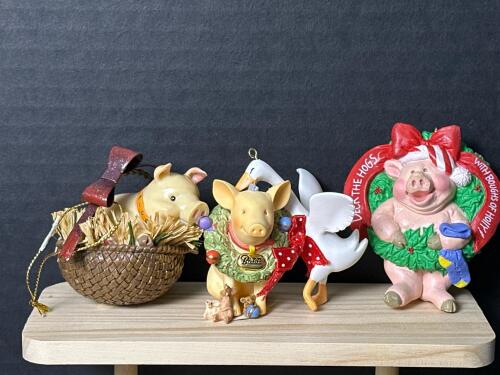 Pig Christmas Ornaments Assortment Holiday Decor