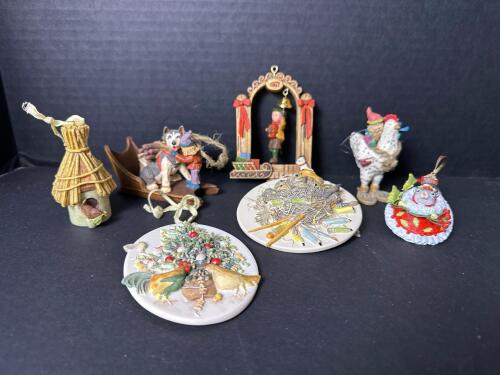 Assorted Christmas Animal and Holiday Scene Ornaments