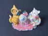 Hallmark Cat Christmas Ornaments, 1990s, Cat's Meow, Dill Signed - 3