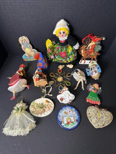 Assorted Vintage and Handcrafted Christmas Ornaments