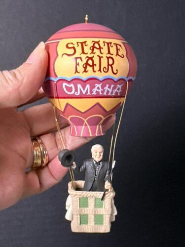Hallmark Wizard of Oz State Fair Balloon and Emerald City Mayor Ornaments