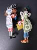 Whimsical Mixed Media Female Figurines with Shopping and Kitchen Themes - 2