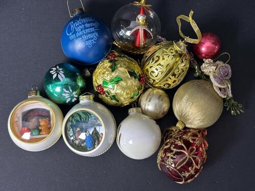 Vintage Christmas Ornaments, Mixed Styles and Designs