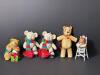 Assorted Priscilla Hillman Bear Christmas Ornaments - 6