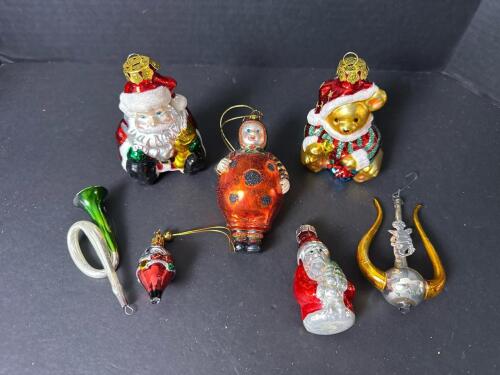 Vintage Glass Christmas Ornaments Assortment
