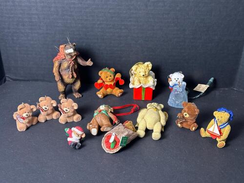 Assorted Teddy Bear Christmas Ornaments