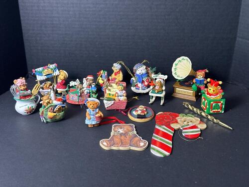 Christmas Bear and Animal-Themed Ornaments, Assorted Styles